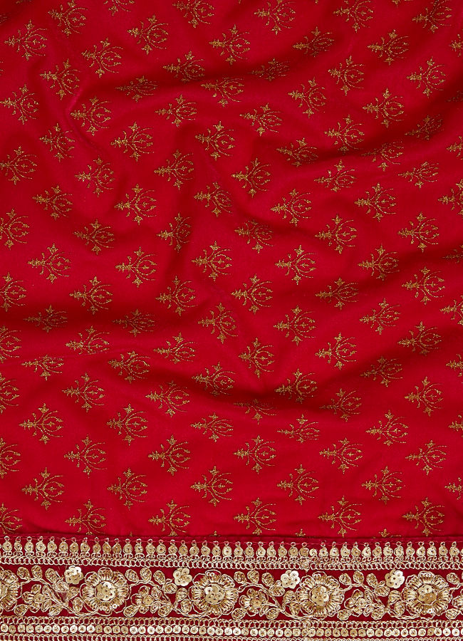 Manyavar Men Hot Pink Floral Motif Dupatta