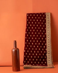 Manyavar Men Dark Maroon Buta Motif Dupatta