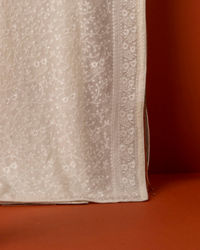 Manyavar Men Warm White Thread Work Dupatta