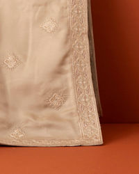 Manyavar Men Cream Satin Elegance Dupatta