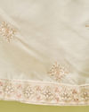 Manyavar Men Warm White Satin Dupatta with Embroidery