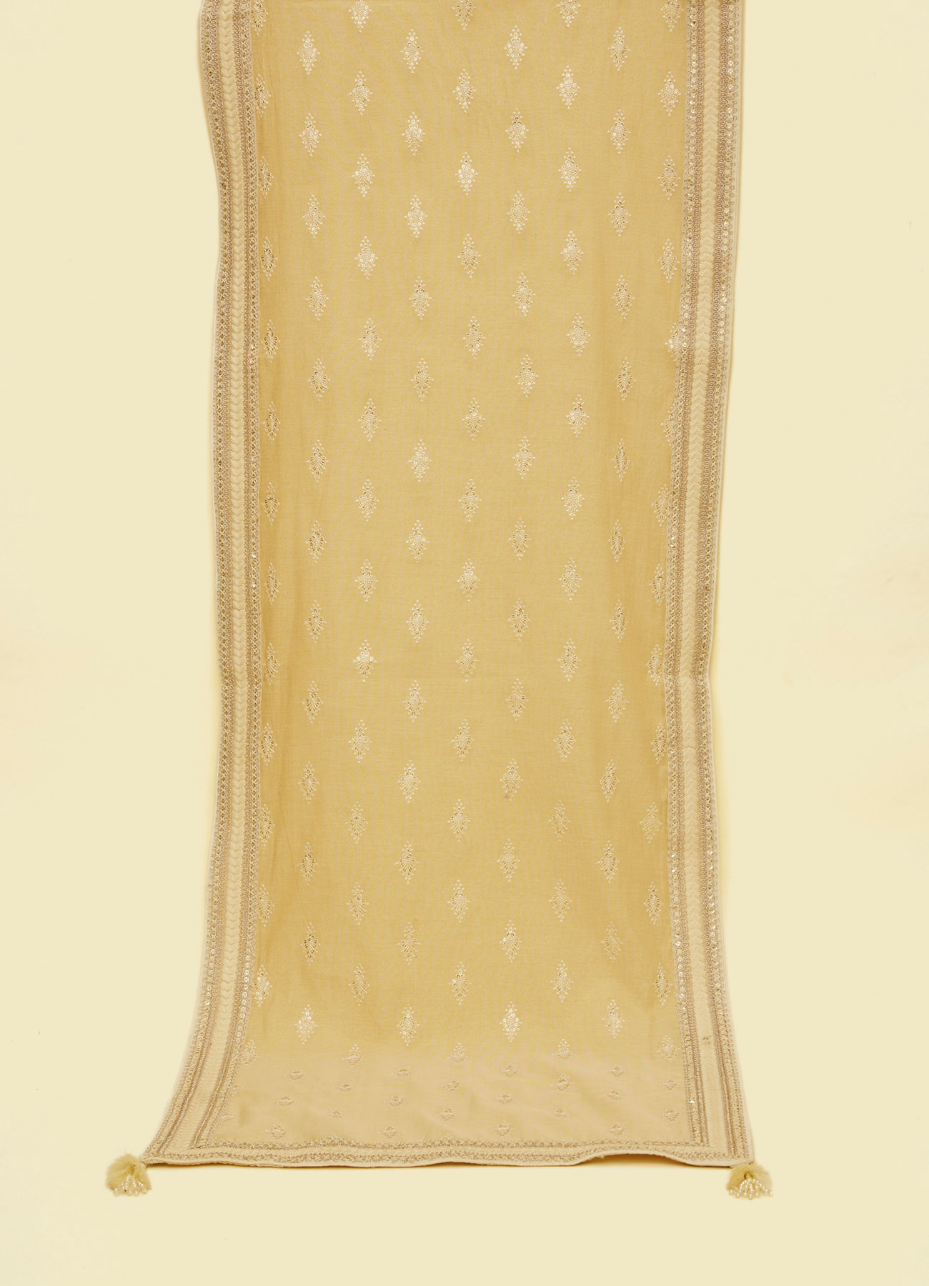 Manyavar Men Golden Chanderi Glory Dupatta