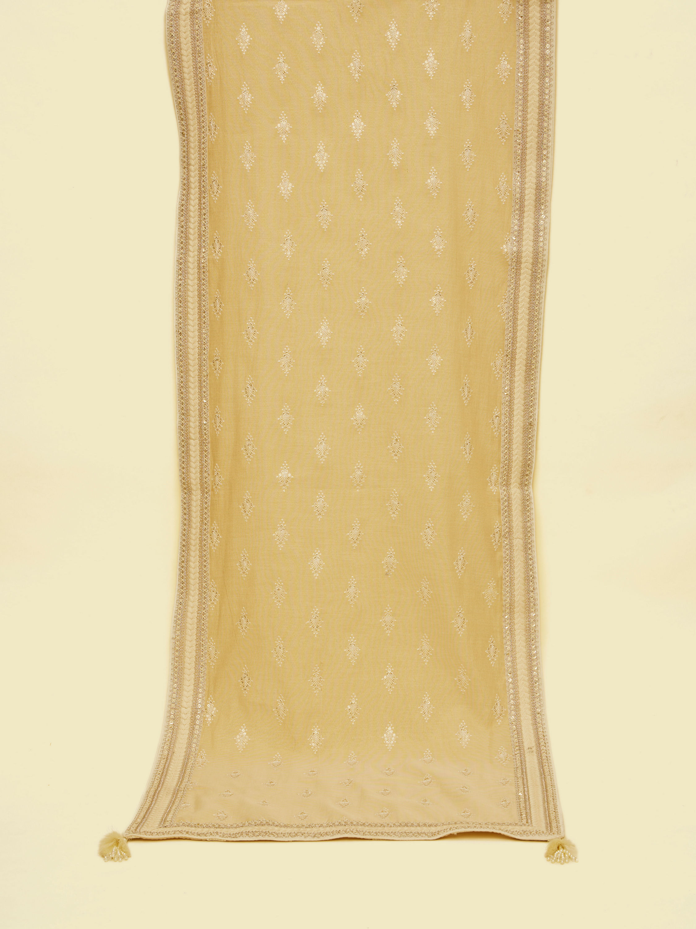 Manyavar Men Golden Chanderi Glory Dupatta
