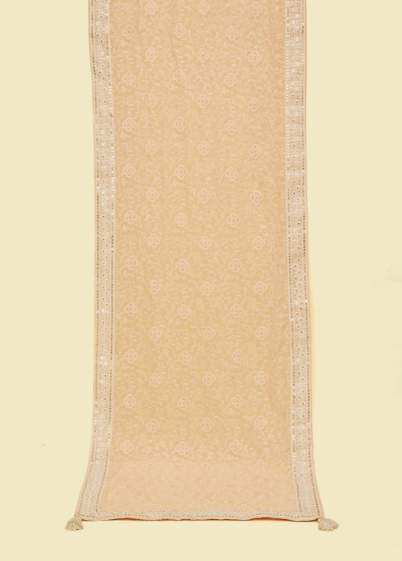 Manyavar Men Pink Elegance Georgette Dupatta