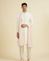Manyavar Men Pink Elegance Georgette Dupatta