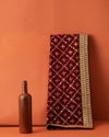 Manyavar Men Regal Red Velvet Dupatta