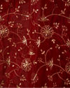 Manyavar Men Red Velvet Dupatta with Embroidery