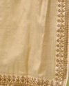 Manyavar Men Gold Tissue Dupatta with Embroidery