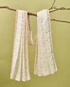 Manyavar Men Beige Art Silk Dupatta with Embroidery