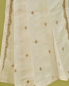 Manyavar Men Beige Art Silk Dupatta with Embroidery