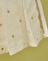 Manyavar Men Beige Art Silk Dupatta with Embroidery