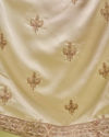 Manyavar Men Champagne Satin Dupatta with Embroidery
