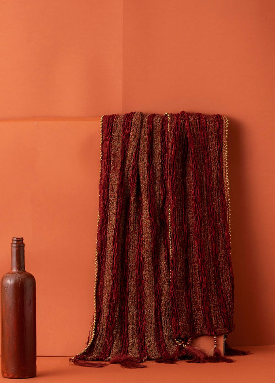 Manyavar Men Maroon Charm Dupatta