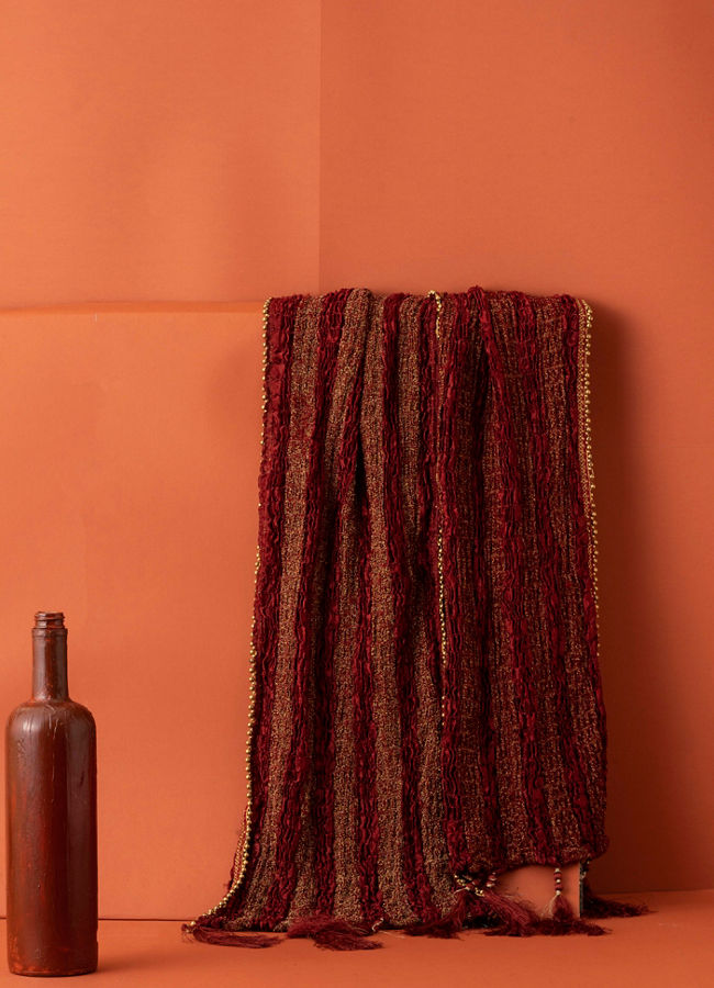 Manyavar Men Maroon Charm Dupatta