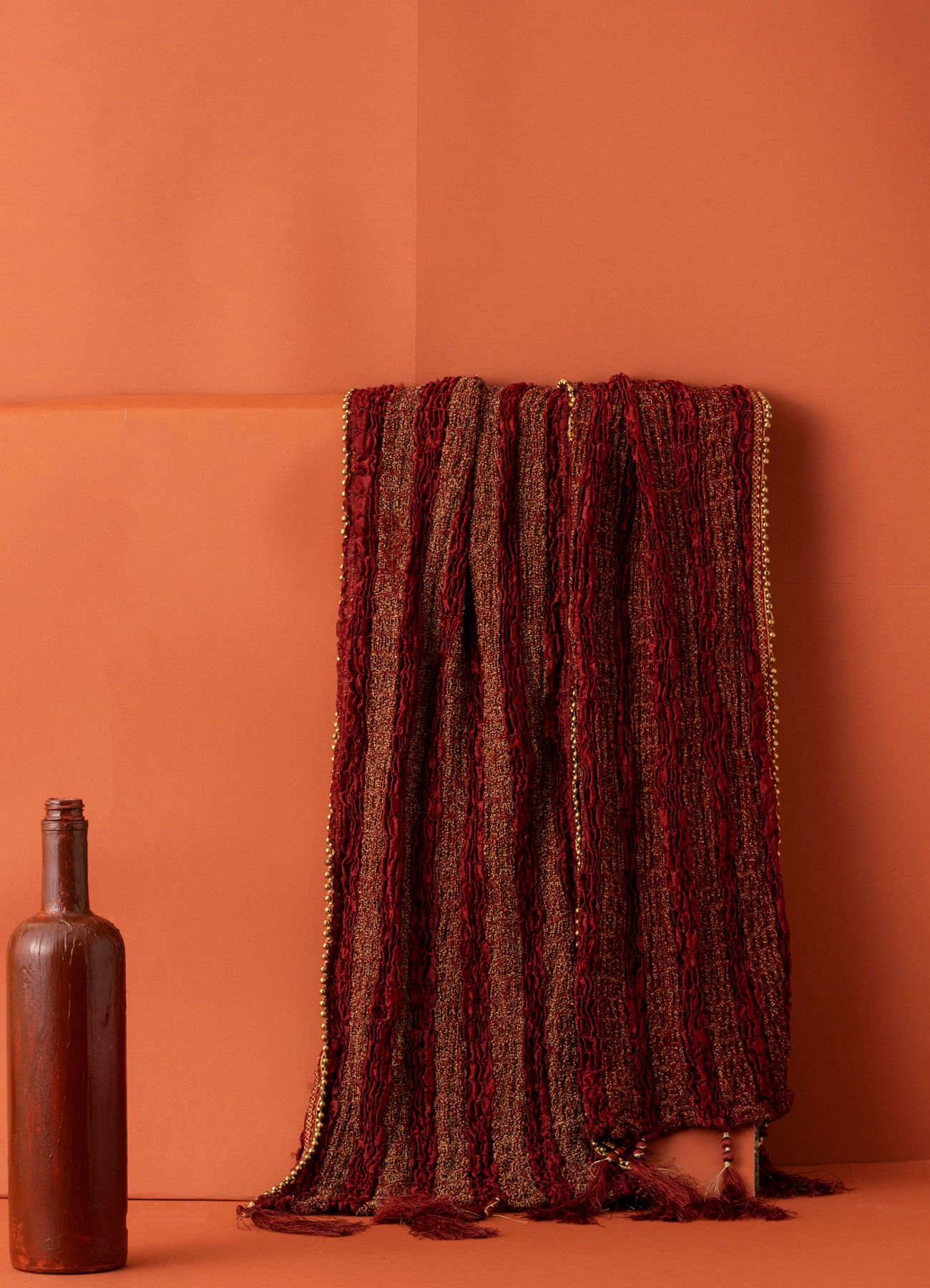 Manyavar Men Maroon Charm Dupatta