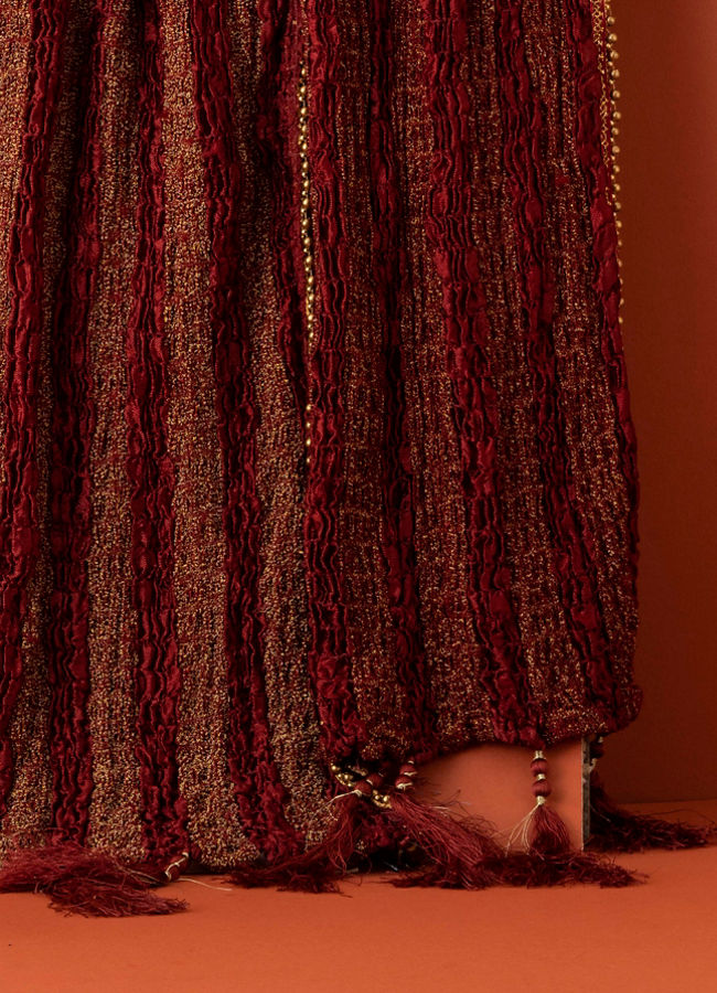 Manyavar Men Maroon Charm Dupatta