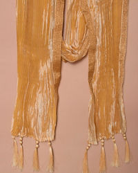 Manyavar Men Cloud Cream Pleated Traditional Stole