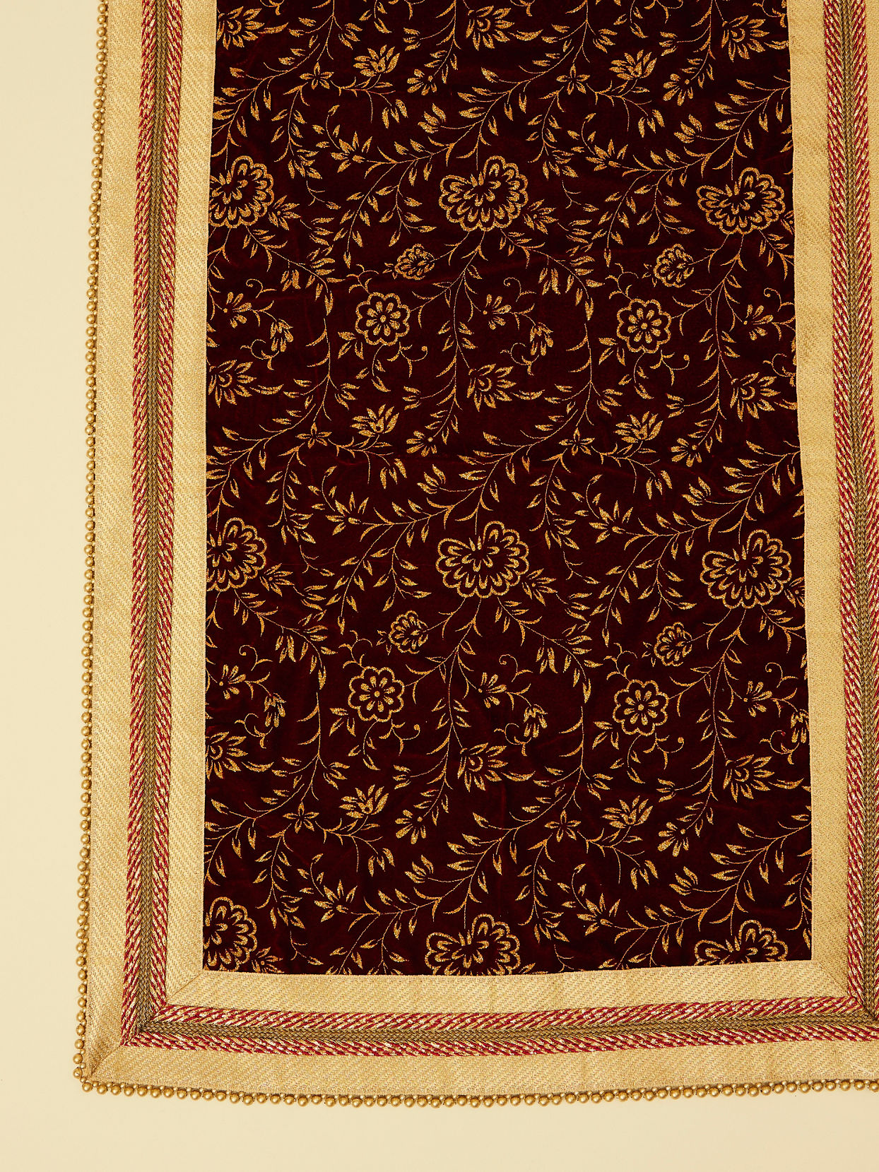 Manyavar Men Classic Velvet Maroon Dupatta