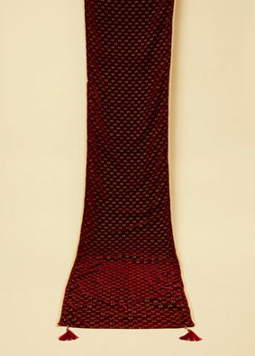 Manyavar Men Smart Maroon Dupatta