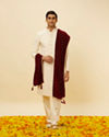 Manyavar Men Smart Maroon Dupatta