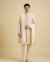 Manyavar Men White Elegance Dupatta