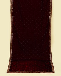 Manyavar Men Classic Maroon Polki Dotted Dupatta