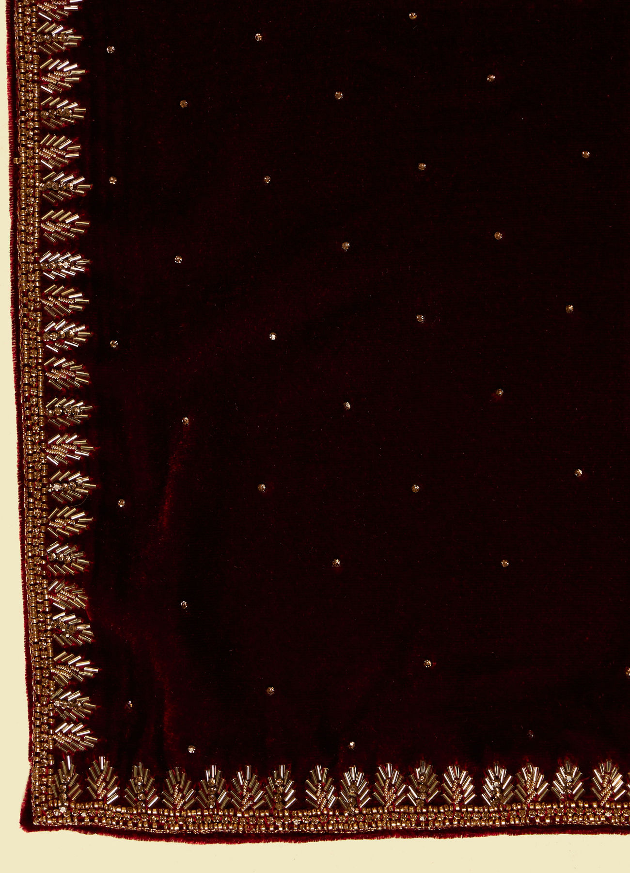 Manyavar Men Classic Maroon Polki Dotted Dupatta