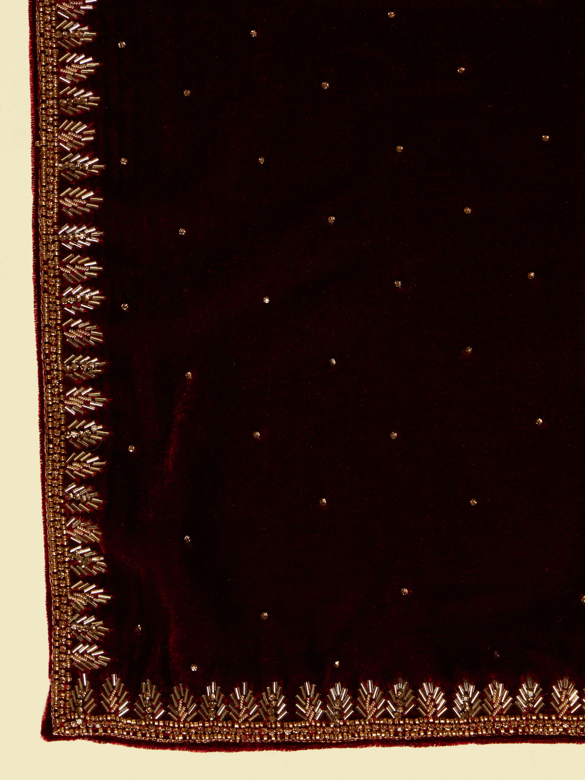 Manyavar Men Classic Maroon Polki Dotted Dupatta