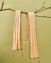 Manyavar Men Beige Art Silk Dupatta with Tassels