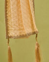 Manyavar Men Beige Art Silk Dupatta with Tassels