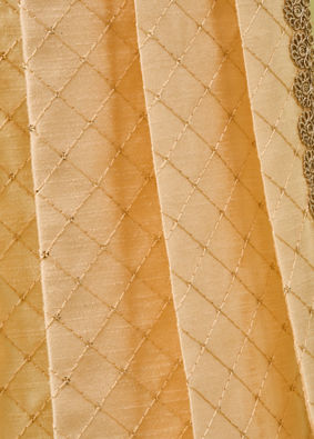 Manyavar Men Beige Art Silk Dupatta with Tassels