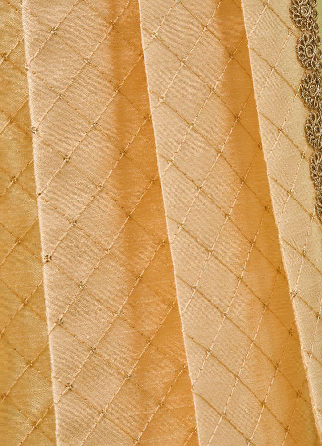 Manyavar Men Beige Art Silk Dupatta with Tassels