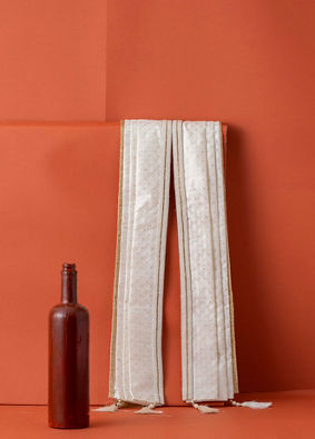 Manyavar Men Ivory White Sequined Stole