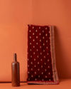 Manyavar Men Festive Red Velvet Dupatta