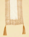 Manyavar Men Cream Diamond Patterned Stole