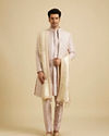 Manyavar Men Cream Coloured Festive Dupatta image number 2