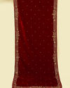 alt message - Manyavar Men Classic Red Bel Buti Patterned Dupatta image number 0