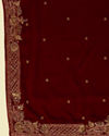 alt message - Manyavar Men Classic Red Bel Buti Patterned Dupatta image number 1