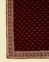 alt message - Manyavar Men Dark Maroon Paisley Motif Dupatta image number 1