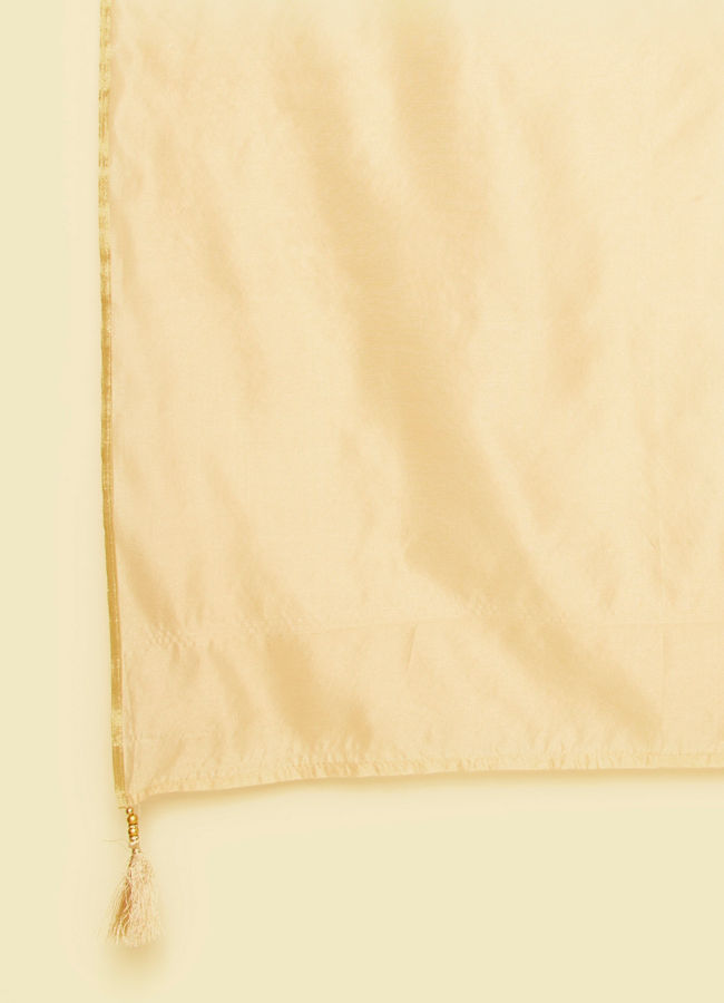 Manyavar Men Beige Chanderi Festive Dupatta