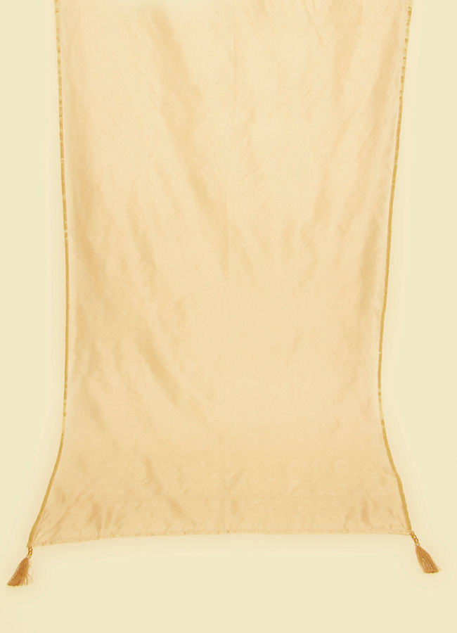 Manyavar Men Beige Chanderi Festive Dupatta