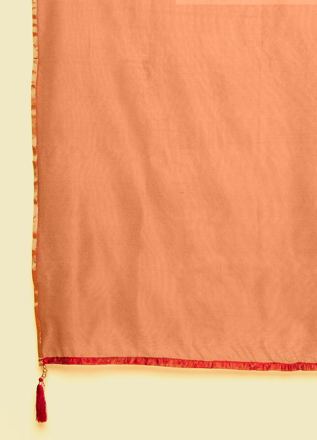 Manyavar Men Maroon Chanderi Dupatta