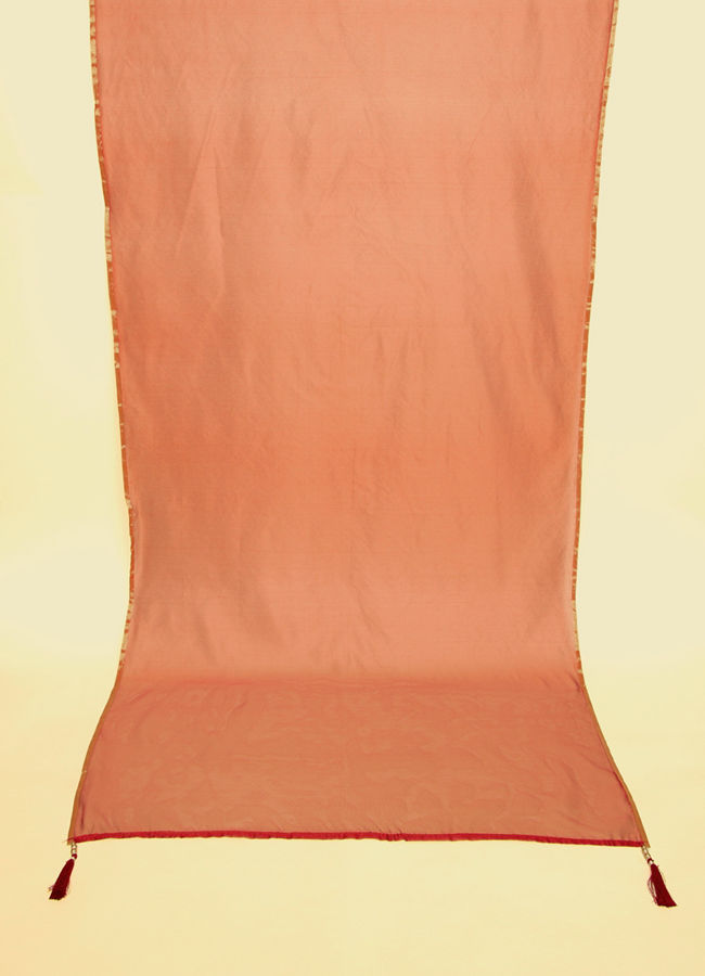Manyavar Men Maroon Chanderi Dupatta