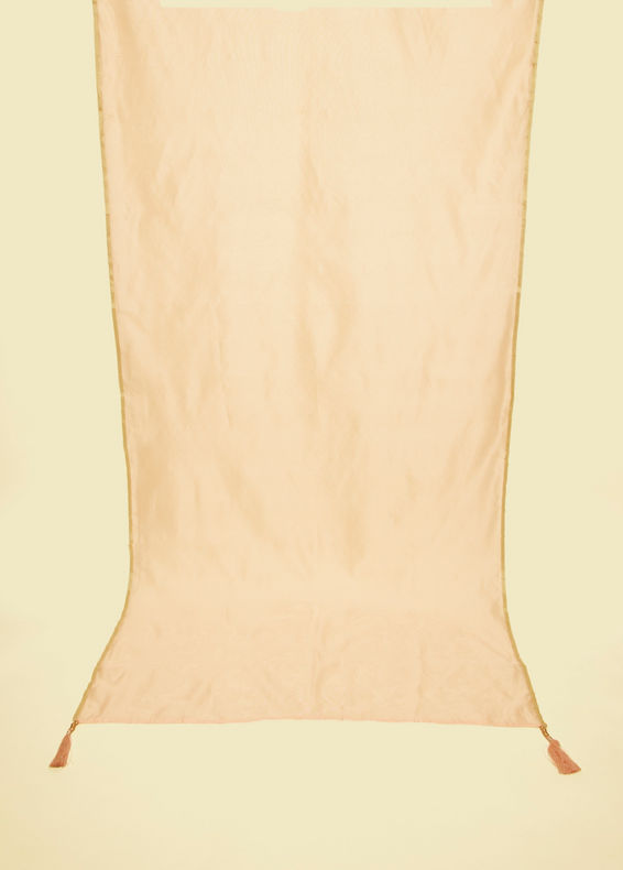 Manyavar Men Peach Chanderi Celebration Dupatta