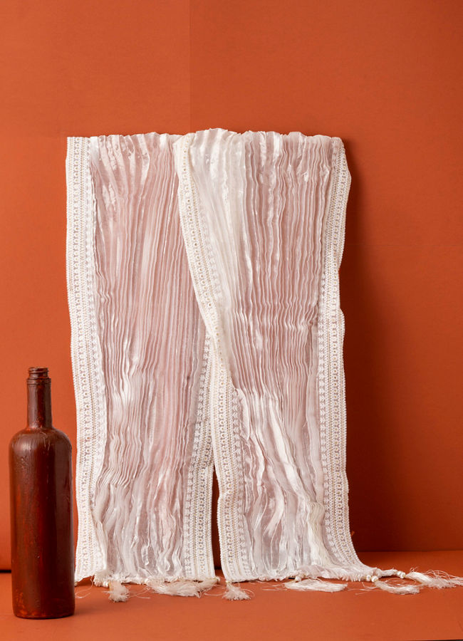 Manyavar Men Ethereal White Dupatta