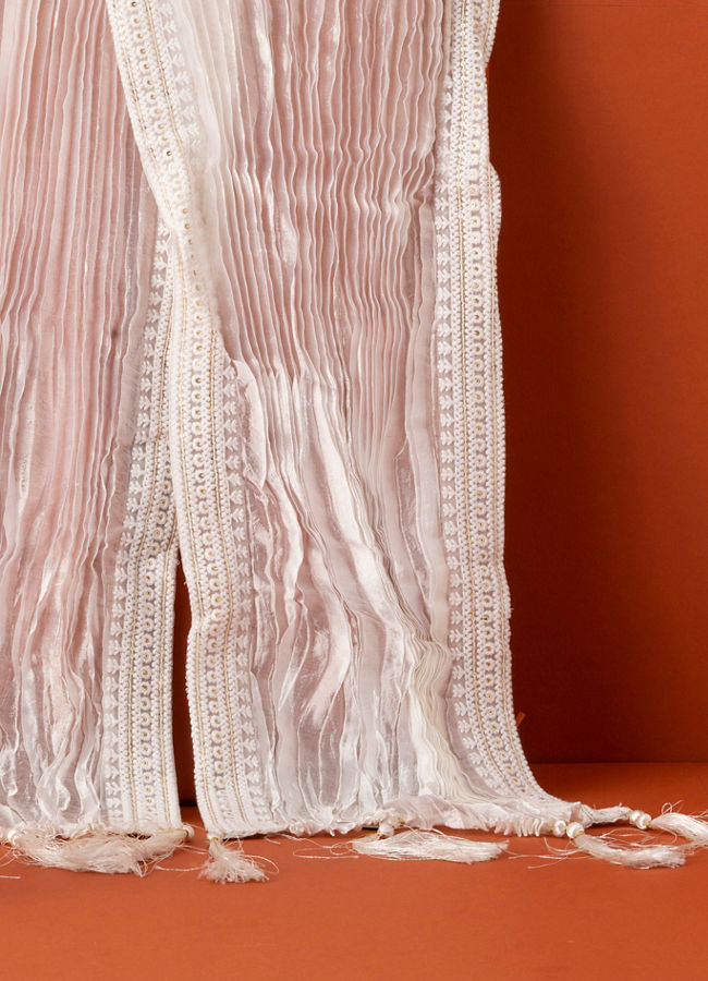 Manyavar Men Ethereal White Dupatta