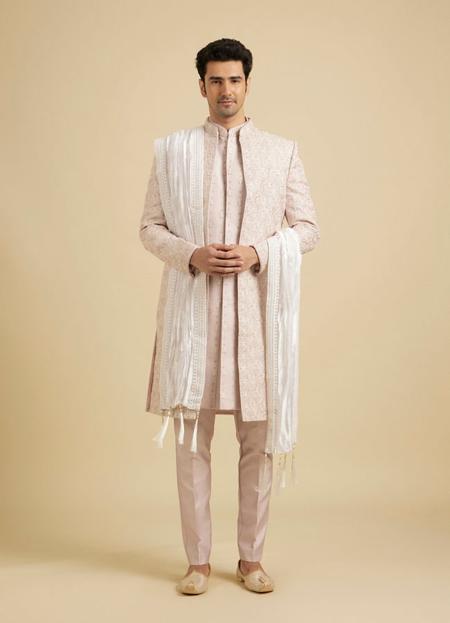 Manyavar Men Ethereal White Dupatta image number 2