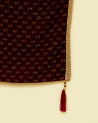 Manyavar Men Rich Maroon Velvet Dupatta