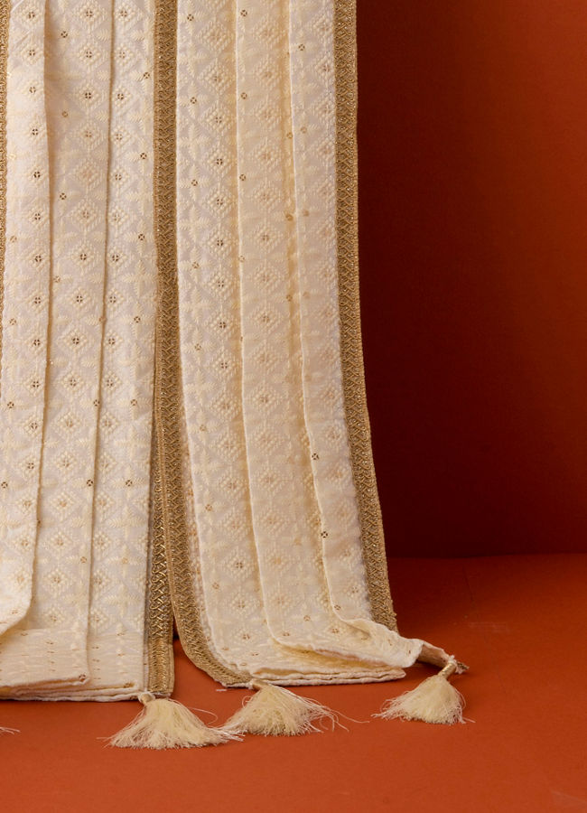 Manyavar Men Creamy Elegance Dupatta