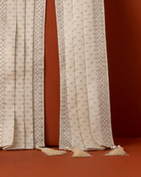 Manyavar Men Cream Cotton Woven Dupatta